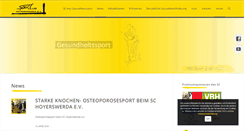 Desktop Screenshot of gesundheitssport.sportclub-hoyerswerda.de
