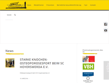 Tablet Screenshot of gesundheitssport.sportclub-hoyerswerda.de